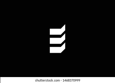 Logo design of E EE in vector for construction, home, real estate, building, property. Minimal awesome trendy professional logo design template on black background.