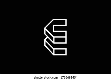 Logo design of E EE in vector for construction, home, real estate, building, property. creative elegant Monogram. Premium Business home logo icon. White color on black background