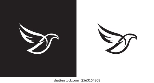 logo design eagle, nature, bird, flying bird logo design template, icon, symbol, creative, idea.