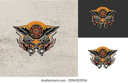 logo design eagle with wings vector illustration design