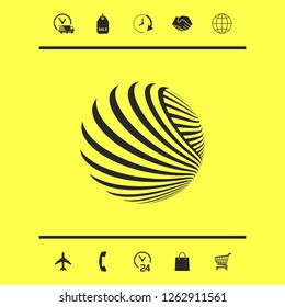 Logo design. Earth. Graphic elements for your design