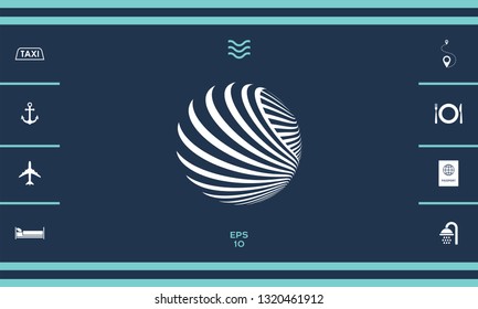 Logo design. Earth. Graphic elements for your design