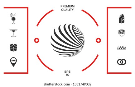 Logo design. Earth. Graphic elements for your design