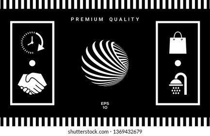 Logo design. Earth. Graphic elements for your design