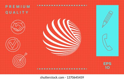 Logo design. Earth. Graphic elements for your design