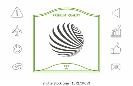 Logo design. Earth. Graphic elements for your design