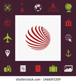 Logo design. Earth. Graphic elements for your design