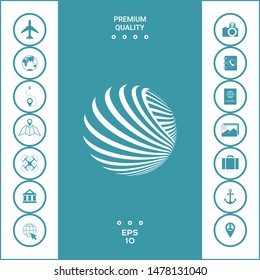 Logo design. Earth. Graphic elements for your design