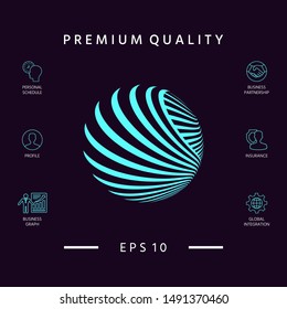Logo design. Earth. Graphic elements for your design