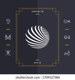 Logo design. Earth. Graphic elements for your design