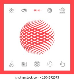 Logo design. Earth symbol. Graphic elements for your design