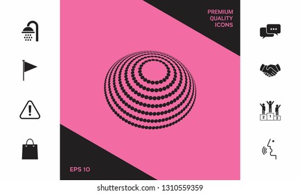 Logo design - Earth symbol. Graphic elements for your design