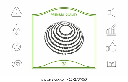 Logo design - Earth symbol. Graphic elements for your design