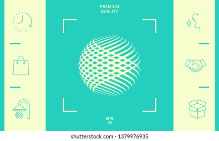 Logo design. Earth symbol. Graphic elements for your design