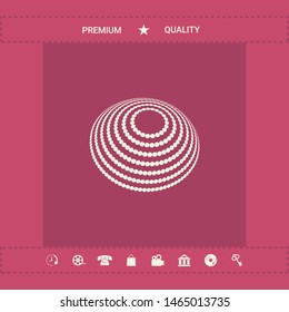 Logo design - Earth symbol. Graphic elements for your design