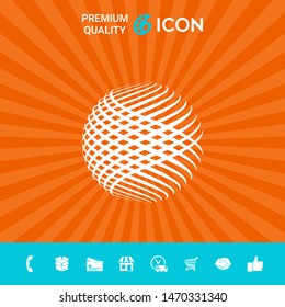 Logo design. Earth symbol. Graphic elements for your design