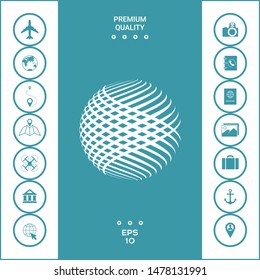 Logo design. Earth symbol. Graphic elements for your design