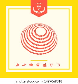 Logo design - Earth symbol. Graphic elements for your design