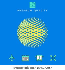 Logo design. Earth symbol. Graphic elements for your design