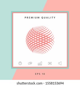 Logo design. Earth symbol. Graphic elements for your design