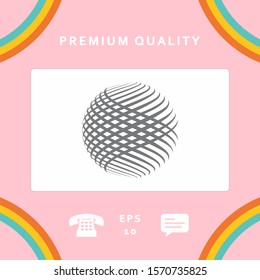 Logo design. Earth symbol. Graphic elements for your design