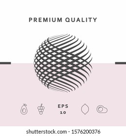 Logo design. Earth symbol. Graphic elements for your design