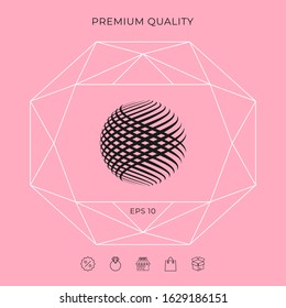 Logo design. Earth symbol. Graphic elements for your design