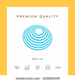 Logo design - Earth symbol. Graphic elements for your design