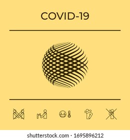 Logo design. Earth symbol. Graphic elements for your design