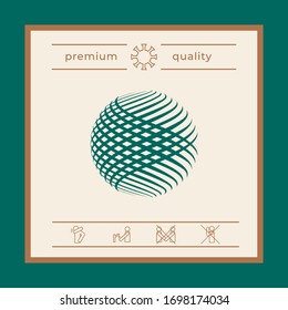 Logo design. Earth symbol. Graphic elements for your design
