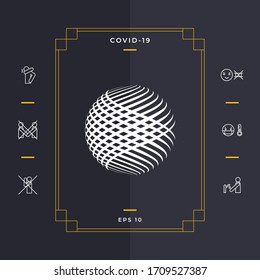 Logo design. Earth symbol. Graphic elements for your design