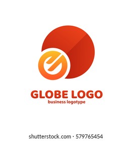 Logo design Earth vector template flat simple sign