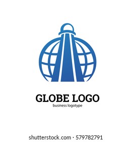 Logo design Earth vector template flat simple sign. Logo design globe vector template