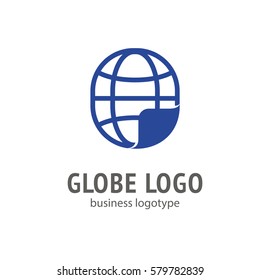 Logo design Earth vector template flat simple sign. Logo design globe vector template