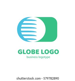 Logo design Earth vector template flat simple sign. Logo design globe vector template