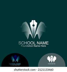 Logo design for educational institutions or foundations.