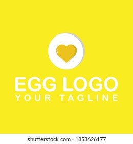 logo design egg love concept vector