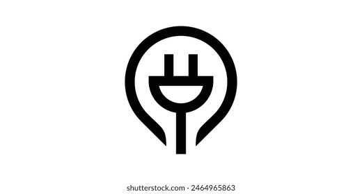 logo design for electrical pins, cables, plugs, locations, local, logo design icons, vectors, symbols, creative ideas.