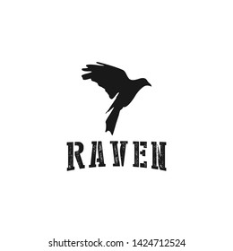 Logo design of elegant crows with a simple art style - Vector