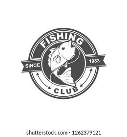 Logo design element with fishing theme