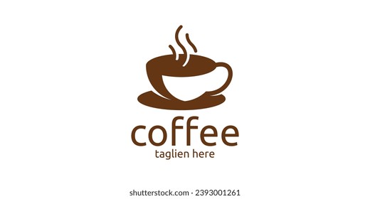 elemento de diseño del logotipo taza de café caliente.