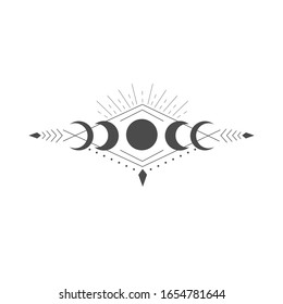 Logo design element with Moon. 
