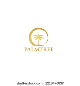 elemento de diseño de logotipo palmera
