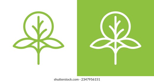 logo design element tree icon vector inspiration