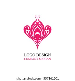 Logo Design Element in Vector. Flower Icon