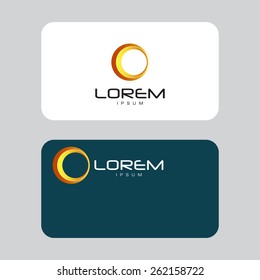Logo design elements with business card 