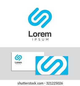 Elementos de design de logotipo com modelo de cartão de visita. Elementos de design gráfico vetorial para o logotipo da sua empresa.