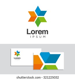 Logo design elements with business card template. Vector graphic design elements for your company logo.