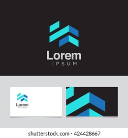 Logo design elements with business card template. Vector graphic design elements for company logo.