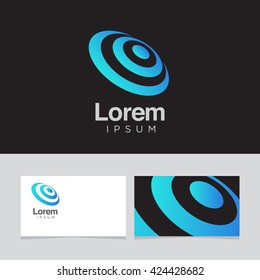 Logo design elements with business card template. Vector graphic design elements for company logo.